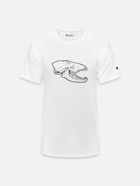 Dog Skull - Champion Unisex T-Shirt - white