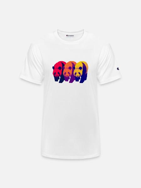 Panda trio 1 - Champion Unisex T-Shirt - white