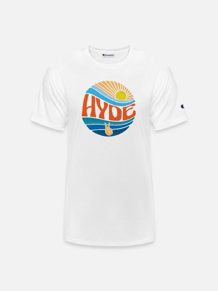 Hyde Shirt Vintage Sunset Hyde Groovy Tie Dye - Champion Unisex T-Shirt - white