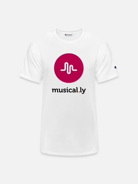 Musical.ly Logo - Champion Unisex T-Shirt - white