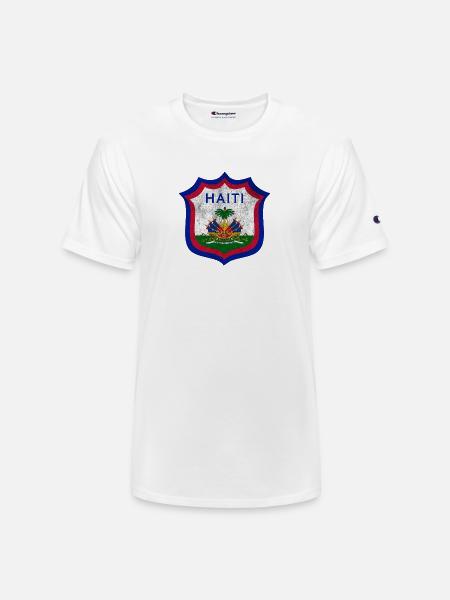 Haiti Crest Design - Champion Unisex T-Shirt - white