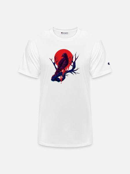Crow Raven - Champion Unisex T-Shirt - white