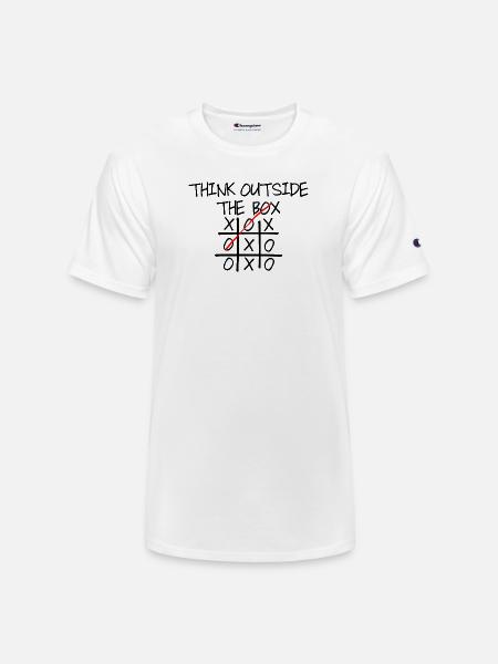 Crimson Diagonal Brushstroke - Champion Unisex T-Shirt - white