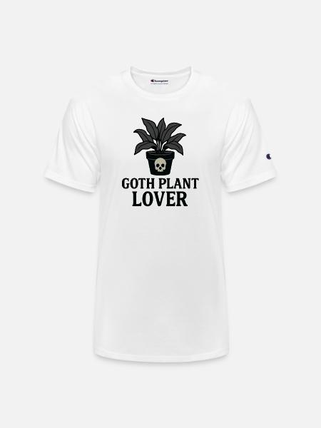 Goth Plant Skull Design - Champion Unisex T-Shirt - white