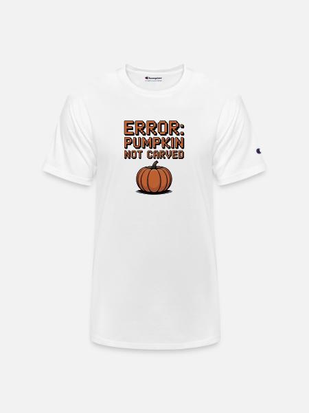 Error: Pumpkin Not Carved - Champion Unisex T-Shirt - white