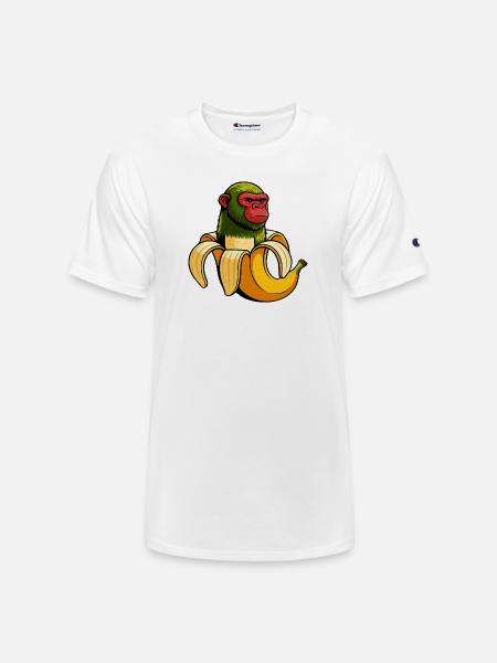 Chimpanzini Bananini Italian Brainrot Meme Art - Champion Unisex T-Shirt - white