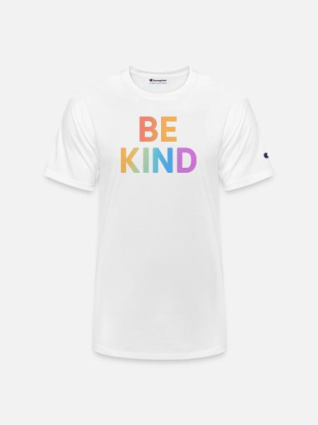 Be Kind Gradient Letters - Champion Unisex T-Shirt - white