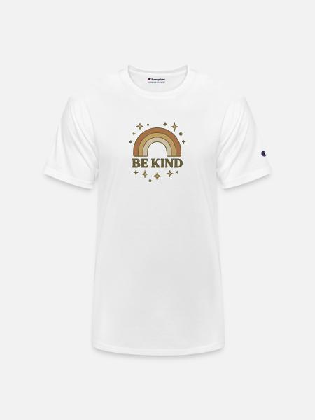 Be Kind Retro Rainbow - Champion Unisex T-Shirt - white