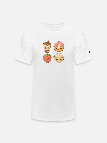Kawaii Food Friends - Champion Unisex T-Shirt - white