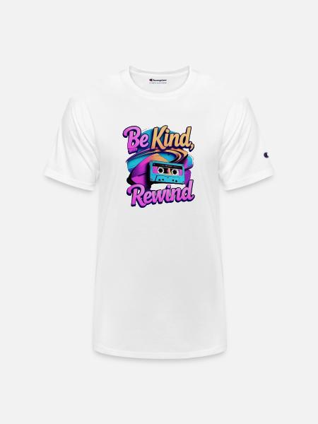 Be Kind Rewind Retro Cassette - Champion Unisex T-Shirt - white