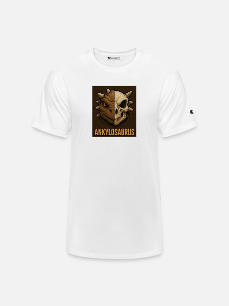 Ankylosaurus Skull - Champion Unisex T-Shirt - white