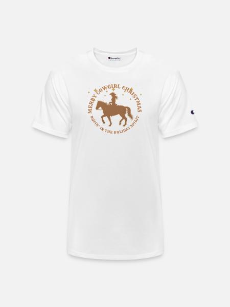 Cowgirl Christmas - Champion Unisex T-Shirt - white