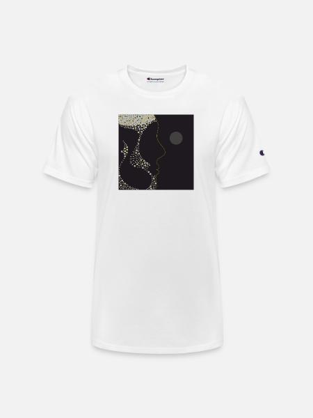 champagne face silhouette - Champion Unisex T-Shirt - white
