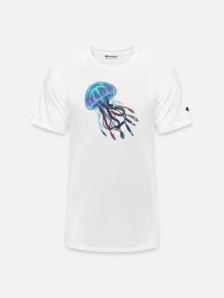 Neon Brainwire Circuit - Champion Unisex T-Shirt - white