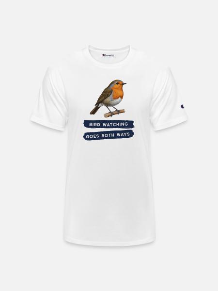 Bird Watching Goes Both Ways - Champion Unisex T-Shirt - white