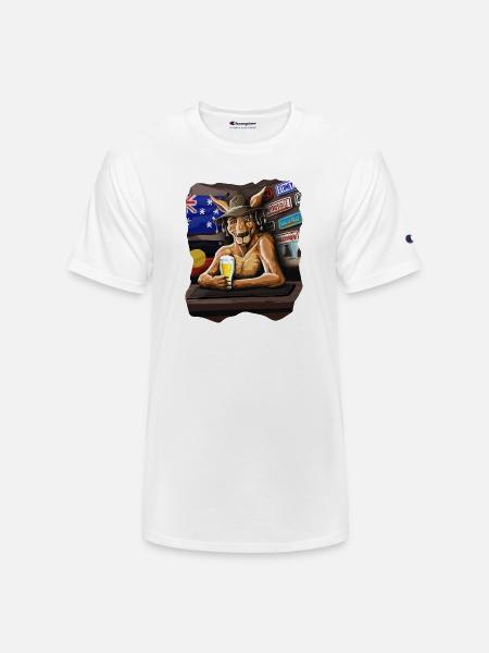 AUSSIE PUB ROO - Champion Unisex T-Shirt - white