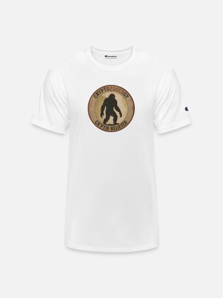 Cryptid Believer Sasquatch Coin - Champion Unisex T-Shirt - white