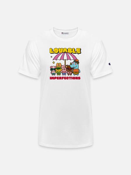 Lovable Hyperfections Umbrella Crew - Champion Unisex T-Shirt - white