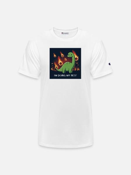 Dino Doing Its Best - Champion Unisex T-Shirt - white