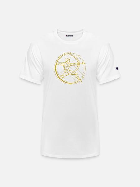 Geometric Vitruvian Circle - Champion Unisex T-Shirt - white