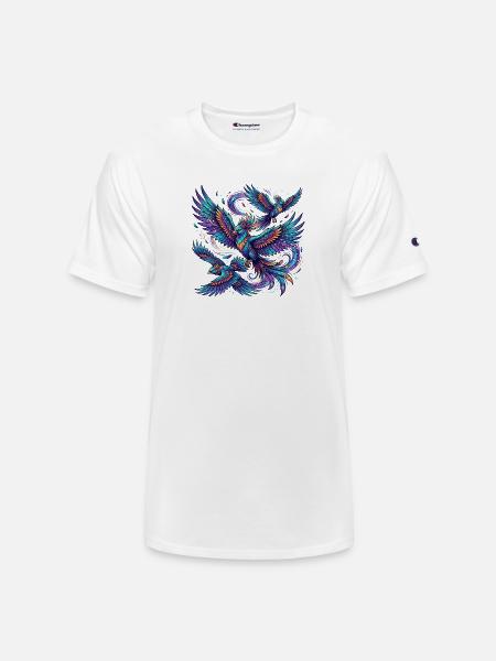 Fantastical birds in flight - Champion Unisex T-Shirt - white