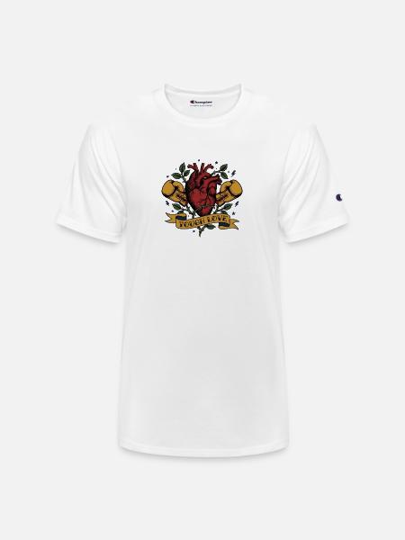 Tough Love Heart Boxing - Champion Unisex T-Shirt - white