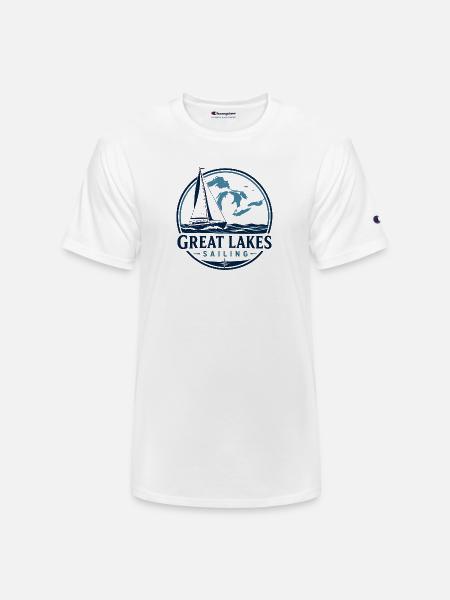 Great Lakes Sailing Logo - Champion Unisex T-Shirt - white