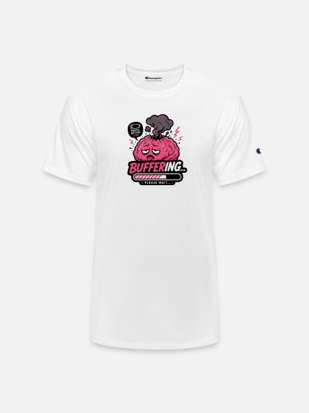 brain loading sticker - Champion Unisex T-Shirt - white