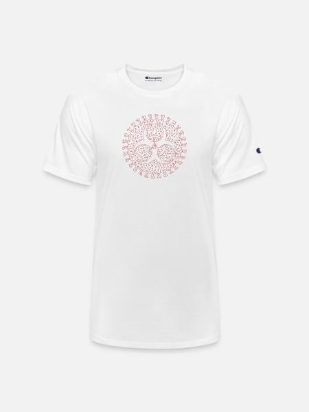 Geometric Virus Triad Emblem - Champion Unisex T-Shirt - white