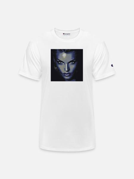 Midnight Halftone Femme Fatale - Champion Unisex T-Shirt - white