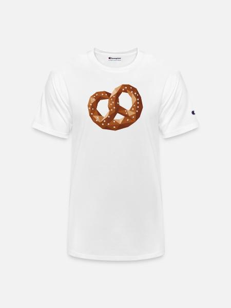 Geometric Pretzel – Pretzel Snack Design - Champion Unisex T-Shirt - white