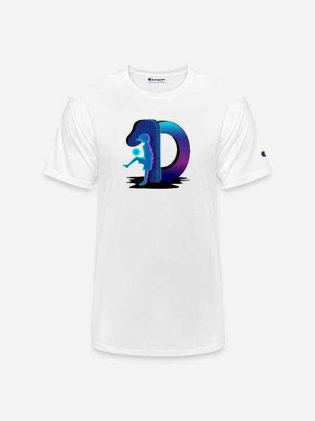 Neon Silhouette in Portal - Champion Unisex T-Shirt - white