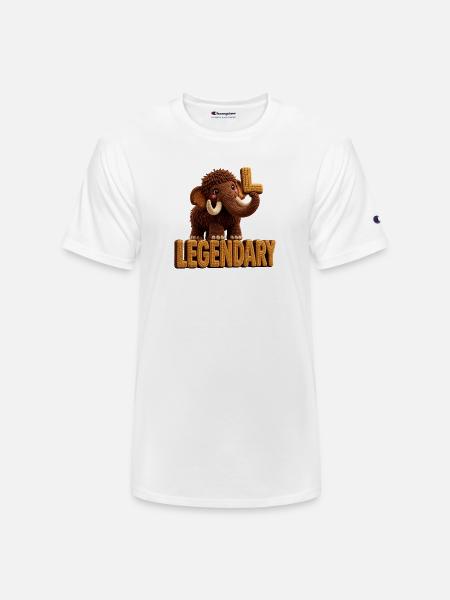 Legendary Mammoth — Bold Letter Art - Champion Unisex T-Shirt - white