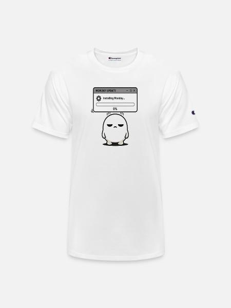 Monday Update Ghost: Low Progress - Champion Unisex T-Shirt - white