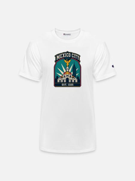 Mexico City CDMX Emblem - Champion Unisex T-Shirt - white