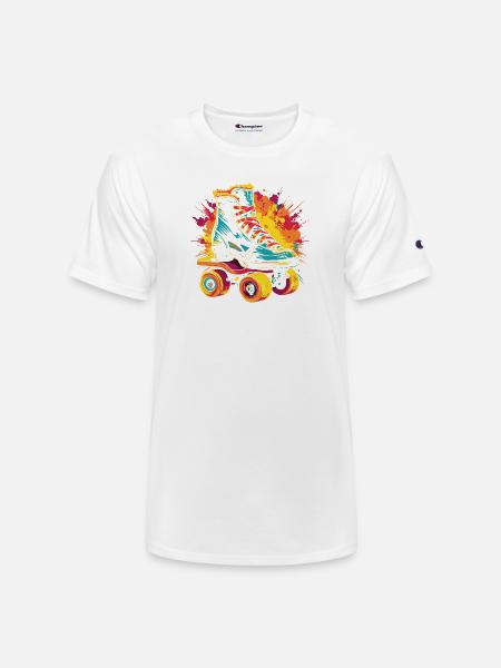 Roller Skates Splotch - Champion Unisex T-Shirt - white