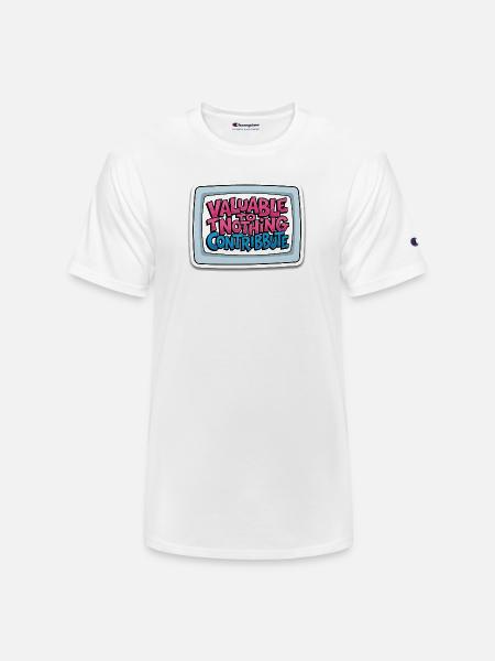 Valuable Nothing Retro TV - Champion Unisex T-Shirt - white