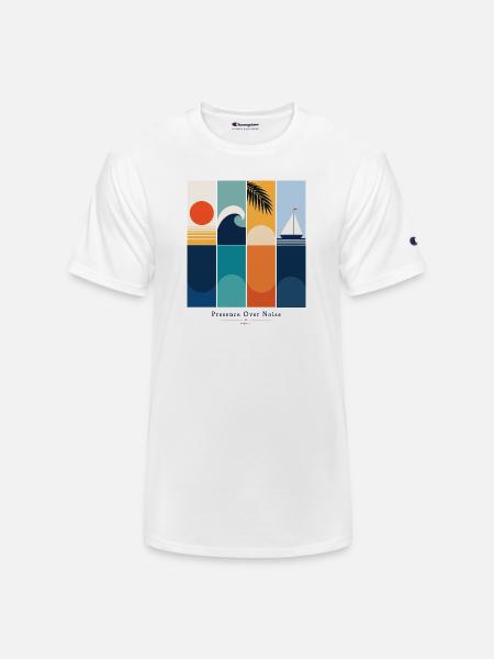 Presence Over Noise - Champion Unisex T-Shirt - white
