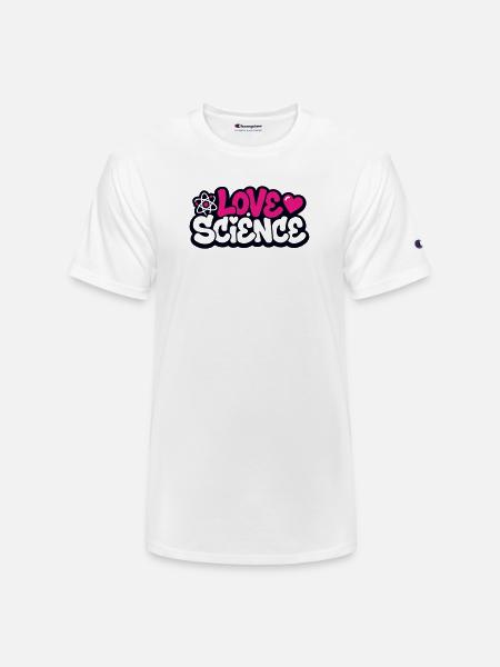 Love Science Schriftzug Logo - Champion Unisex T-Shirt - white