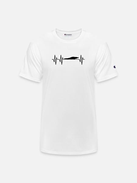 Alligator Heartbeat - Champion Unisex T-Shirt - white