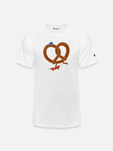 Pretzel Skate - Champion Unisex T-Shirt - white