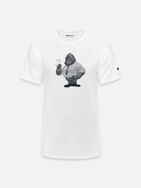 Cigar Smoking Gorilla - Champion Unisex T-Shirt - white
