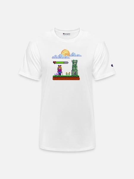 Pixel Heroine Art Design - Champion Unisex T-Shirt - white