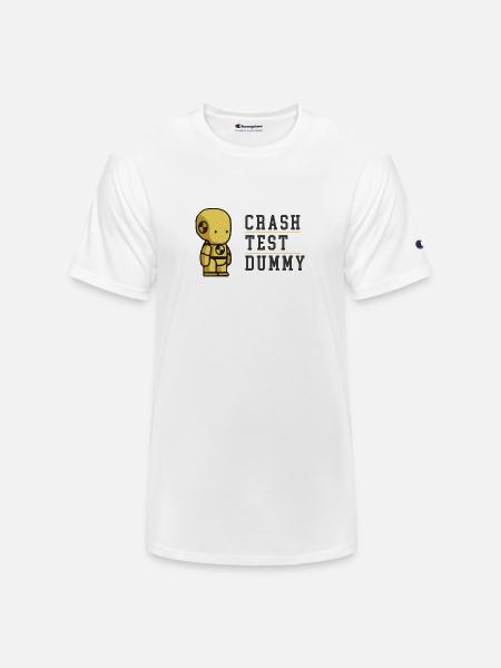 Crash Test Dummy Baby Yellow Safety Testman - Champion Unisex T-Shirt - white