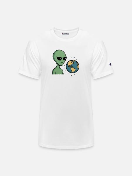 Judgy Alien - Champion Unisex T-Shirt - white