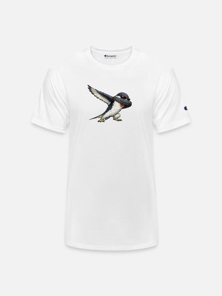Dabbing Swallow - Champion Unisex T-Shirt - white