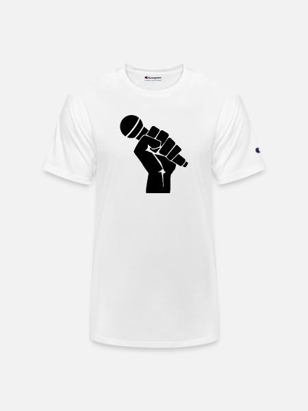 microphone - Champion Unisex T-Shirt - white