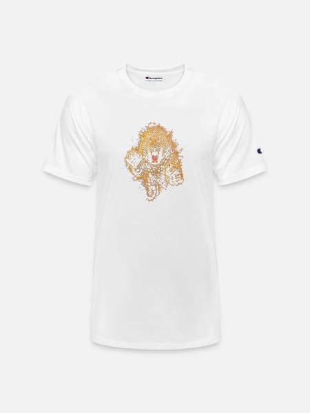 Blazing Jaguar Roar - Champion Unisex T-Shirt - white