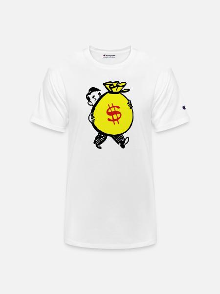 Money Bag - Champion Unisex T-Shirt - white
