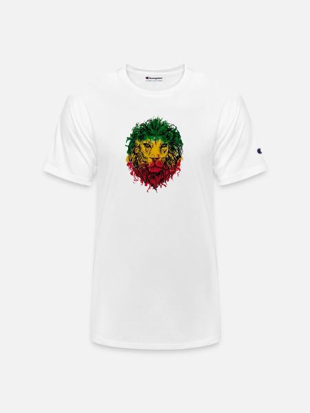 Africa map rasta lion - Champion Unisex T-Shirt - white